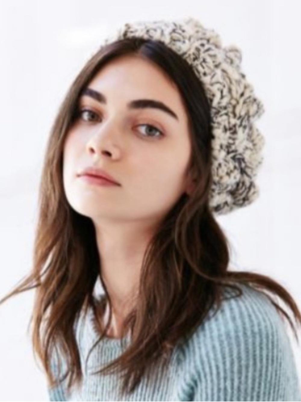 Kimchi Blue Chunky Cable Beret OS